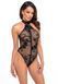 Боди Noir Handmade F314 Ego flocked mesh halter bodysuit - S