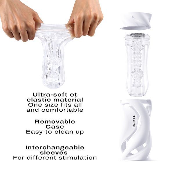 Мастурбатор Dorcel DEEP BLOW WHITE, подвійне використання SO7377 фото