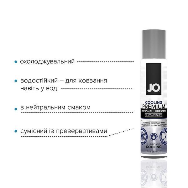 Охлаждающий лубрикант на силиконовой основе System JO PREMIUM - COOLING (30 мл) SO1436 фото
