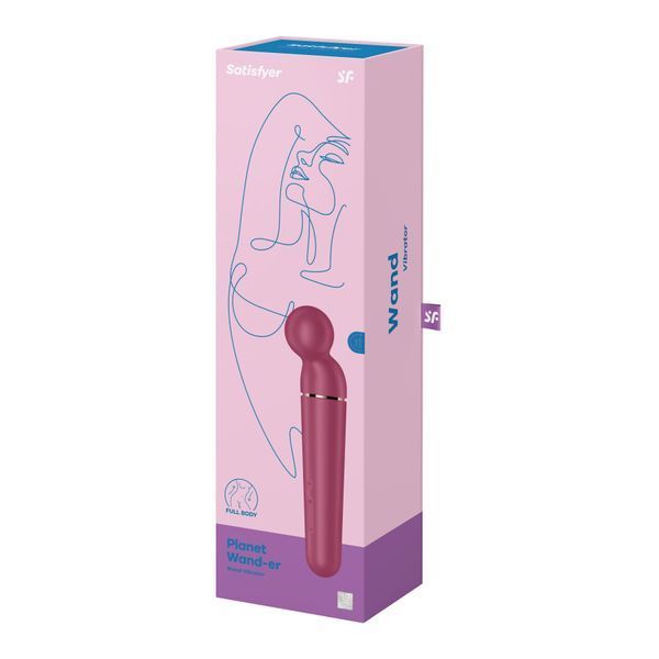Вібромасажер Satisfyer Planet Wand-er Berry/Rosegold, дуже потужний, бездротовий SO8781 фото