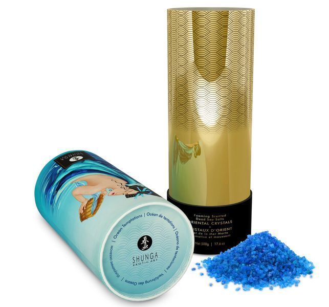 Пінлива сіль для ванни Shunga Dead Sea salt Oriental Crystals &mdash; Ocean Temptations (500 г), сіль Мерт SO6894 фото