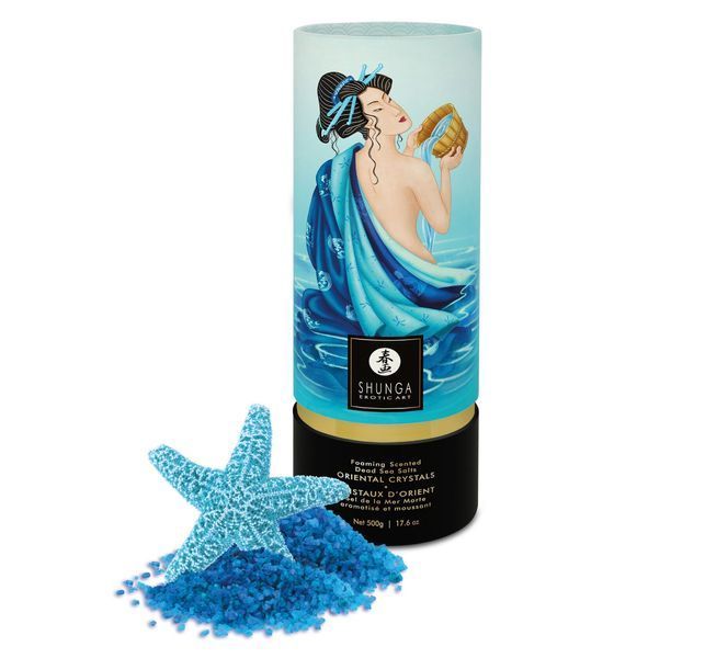 Пінлива сіль для ванни Shunga Dead Sea salt Oriental Crystals &mdash; Ocean Temptations (500 г), сіль Мерт SO6894 фото