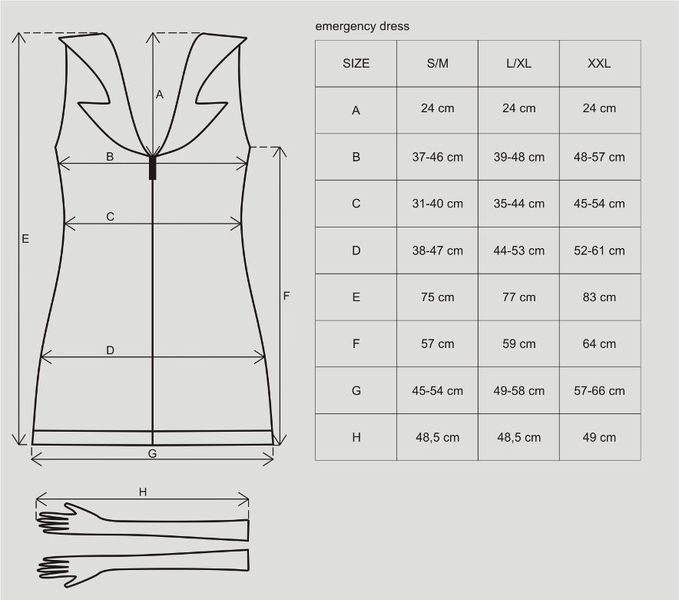 Еротичний костюм медсестри Obsessive Emergency dress S/M, white, сукня, стринги, рукавички, чепчик, SO7704 фото