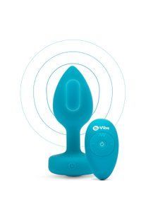 Анальная пробка с вибрацией и камнем B-Vibe - Vibrating Jewel Plug S/M, синяя 31663/Plug S/M фото