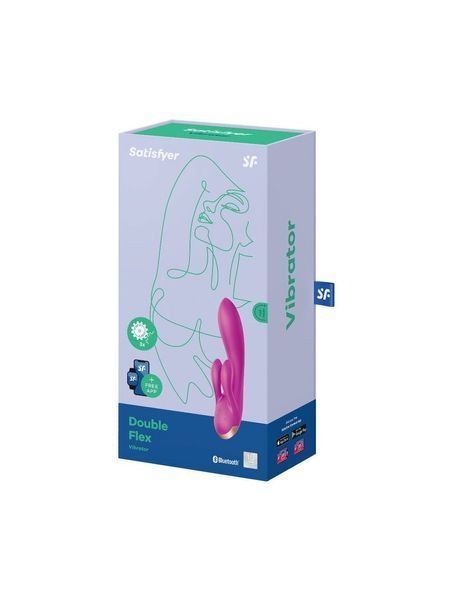 Смарт вибратор кролик с двойным отростком Satisfyer Double Flex Violet SO6093 фото