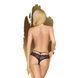 Трусики-бразилиана Penthouse Mermaid Fantasy S/M Black, кружево, низкая посадка, ремешки, бантики SO6483 фото 2