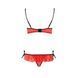 Комплект білизни CHERRY SET OpenBra red S/M - Passion Exclusive: відкритий ліф, трусики-спідничка PS25508 фото 6