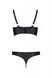 Комплект из экокожи Passion Malwia Bikini 6XL/7XL black, с люверсами и ремешками, бра, трусики SO7097 фото 4