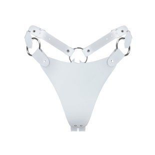 Трусики из натуральной кожи Feral Feelings - String Bikini White SO9424 фото