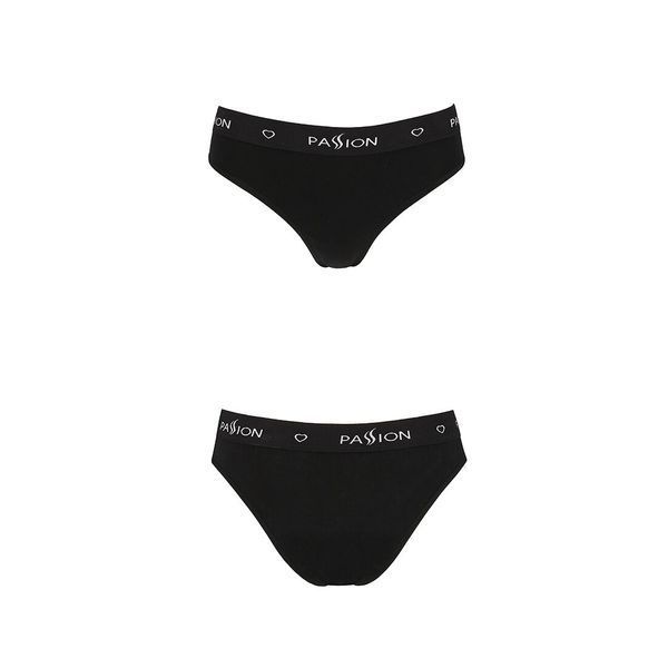 Трусики-сліпи з бавовни та еластаном Passion PS004 PANTIES black, size S SO4217 фото