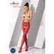 Еротичні колготки-бодістокінг Passion S015 red, імітація панчох у сіточку та трусиків з доступом PSS015R фото 2