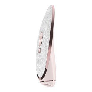 Люксовый вакуумный стимулятор Satisfyer Luxury Pret-a-Porter White со вставкой из кожи SO2467 фото