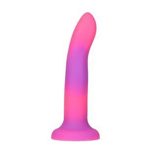 Фалоімітатор, що світиться в темряві, ADDICTION Rave 8&Prime;, Glow in the Dark Dildo Pink Purple, 20,3 см SO6850 фото