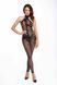 Бодістокінг Noir Handmade F315 Ego flocked mesh halter catsuit - S SX0327 фото 4
