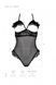 Еротичне боді Passion DOLLY BODY, L/XL, black, з відкритими чашками SO9701 фото 4