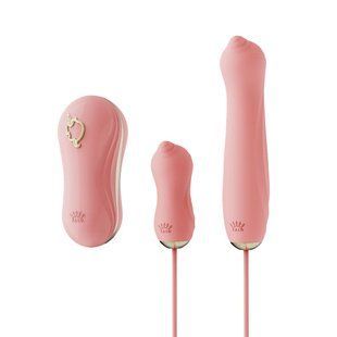 Набір 3в1 Zalo &mdash; UNICORN Set Pink, віброяйце, пульсатор, вакуумний стимулятор SO6687 фото