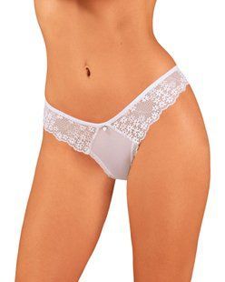 Напівпрозорі трусики Obsessive Heavenlly panties XS/S, відкриті сідниці SO8169 фото