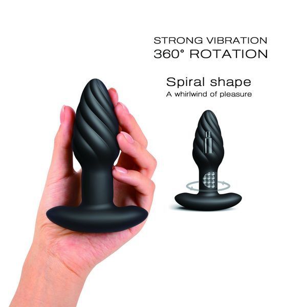 Анальная пробка с вибрацией и жемчужным массажем Dorcel Spin Plug, макс. диам. 3,8 см, пульт ДУ SO9019 фото