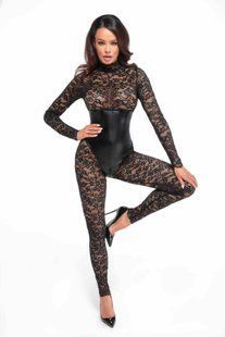 Комбинезон Noir Handmade F299 Enigma lace catsuit with underbust bodice - S SX0231 фото