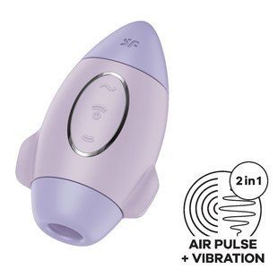 Вакуумный стимулятор с вибрацией Satisfyer Mission Control Violet, 2 независимых мотора SO8970 фото
