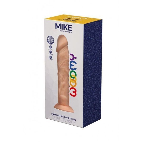 Силиконовый фаллоимитатор Wooomy Mike, термореактивный, с присоской, длина 19,7 см, диаметр 4,2 см SO7399 фото
