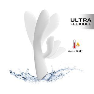 Вибратор-кролик с подогревом Dorcel FLEXI RABBIT WHITE, гибкий ствол SO6817 фото