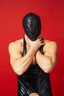 Закрытый кожаный капюшон D&A Deprivation mask Leather SO9560 фото