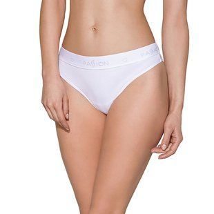 Трусики-бразиліана з бавовни Passion PS005 PANTIES white, size L SO4223 фото