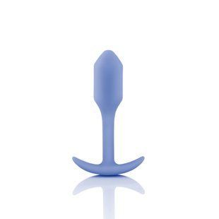 Анальная пробка со смещенным центром тяжести, S, B-vibe Snug Plug 1 фиолетовая, 8.6 х 2.2 см BV-007 VLT фото