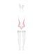 Эротический костюм зайки Obsessive Bunny suit 4 pcs costume pink L/XL, розовый, топ с подвязками, трусики с хвостом, чулки и ушки SO7255 фото 6