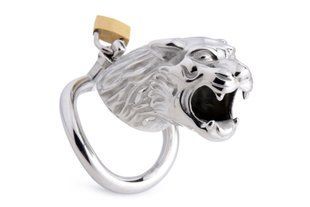 Клетка для пениса Master Series: Tiger King Cock Cage With Lock, три кольца, замок, три ключа SO8795 фото