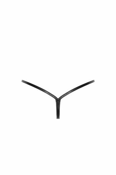 Трусики Noir Handmade P012 Wild crocodile wetlook thong with double opening - S SX0339 фото