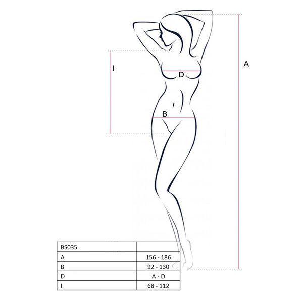 Бодістокінг Passion BS035 pink, боді, імітація топа та трусиків PBS035P фото