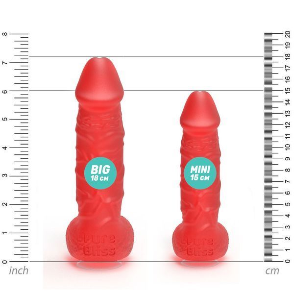 Крафтовое мыло-член с присоской Pure Bliss MINI Red, натуральное SO6355 фото