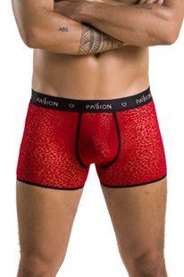 Мужские прозрачные боксеры Passion 046 Short Parker L/XL Red, сетка, под леопард SO7609 фото