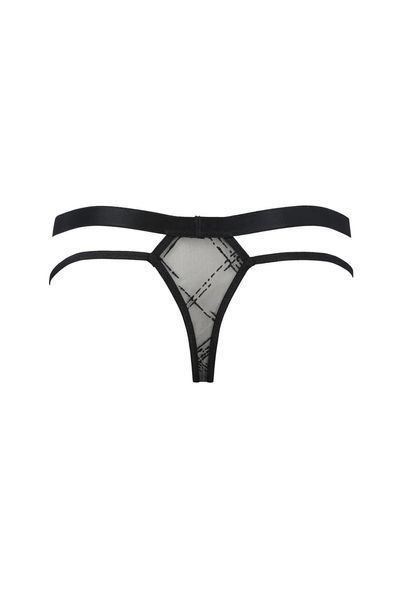 Мужские прозрачные стринги Passion 029 Thong Collin S/M Black, сетка SO7559 фото