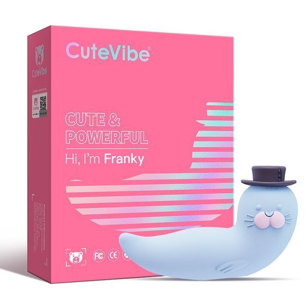 Вакуумний вібратор CuteVibe Franky Blue SO6549 фото
