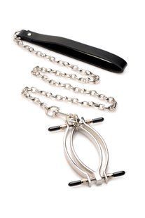 Зажим для половых губ Master Series: Pussy Tugger Adjustable Vagina Clamp with Chain SO8797 фото
