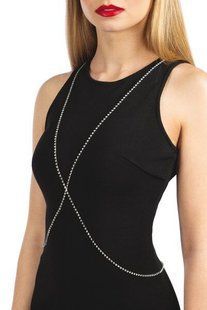 Серебристая цепочка для бюста Bijoux Pour Toi &ndash; Elena Silver со стразами SO5987 фото