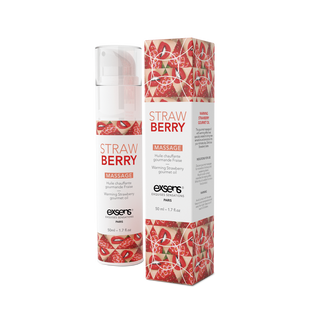 Масажна олія EXSENS Strawberry 50 мл розігрівальна, без цукру, без парабенів, їстівна SO2359 фото