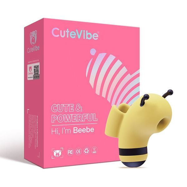 Вакуумний стимулятор із мікрострумами CuteVibe Beebe Yellow, на палець SO6550 фото